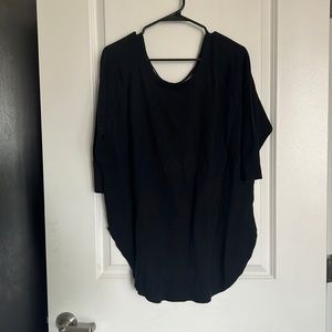 Express Black Tunic with Lace up Details